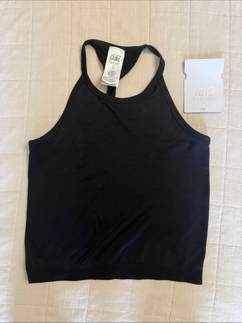 Athleta Girl Black Racerback Tank Top